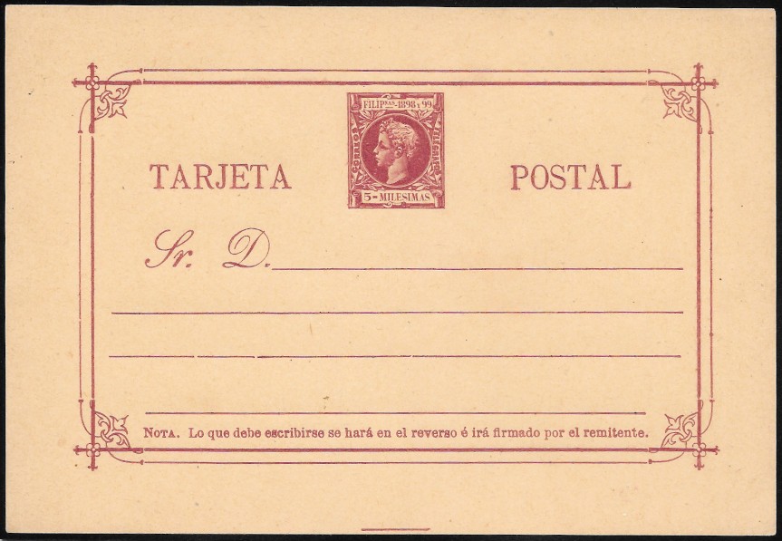 Philippines 1898 Postal Card 